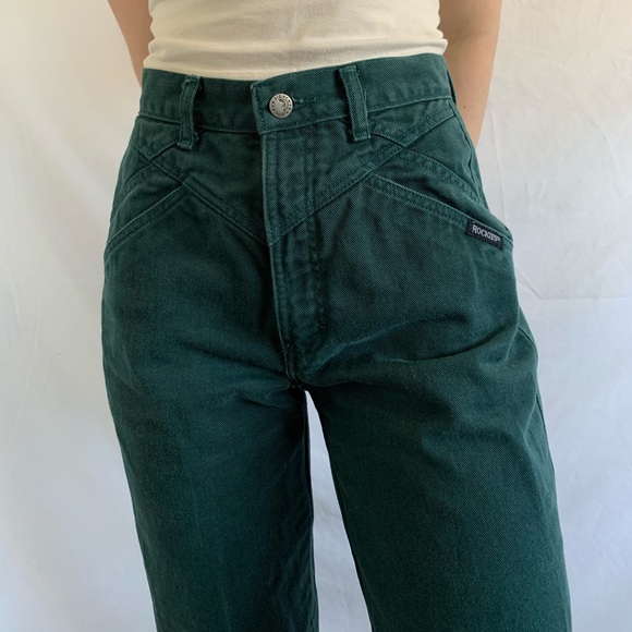 Vintage 80s Green Western Rockies Jeans - Picture 3 of 8